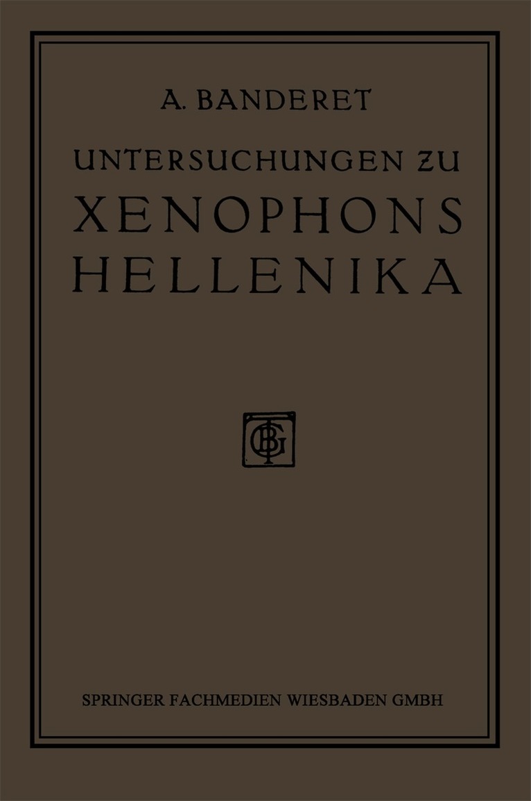 Albert Banderet - Untersuchungen zu Xenophons Hellenika, Häftad