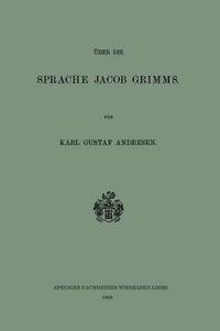 bokomslag ber die Sprache Jacob Grimms
