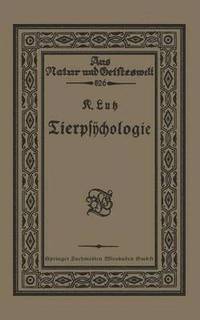 bokomslag Tierps¿chologie Eine Einführung in die vergleichende Ps¿chologie