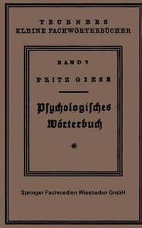 bokomslag Pschologisches Wrterbuch