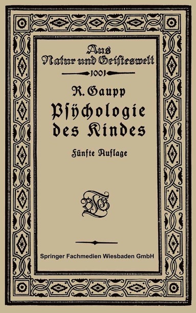 bokomslag Psychologie des Kindes