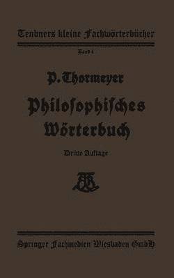 bokomslag Philosophisches Wörterbuch