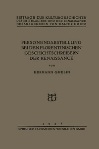 bokomslag Personendarstellung bei den Florentinischen Geschichtschreibern der Renaissance