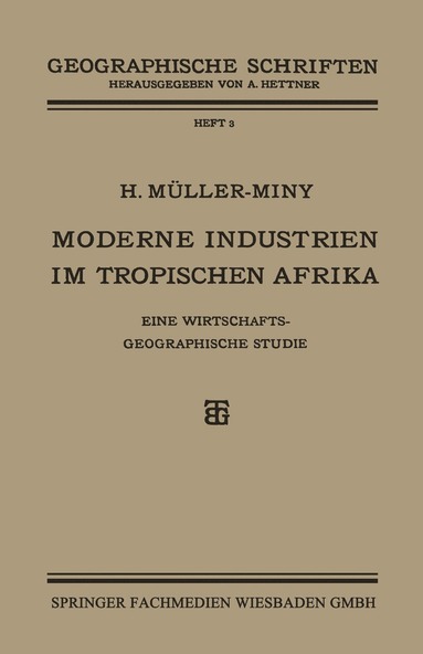 bokomslag Moderne Industrien im Tropischen Afrika