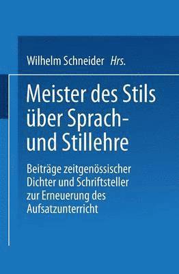 bokomslag Meister des Stils ber Sprach- und Stillehre