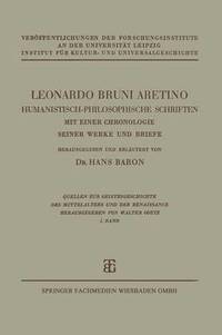 bokomslag Leonardo Bruni Aretino. Humanistisch-philosophische Schriften