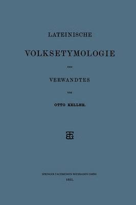 bokomslag Lateinische Volksetymologie und Verwandtes