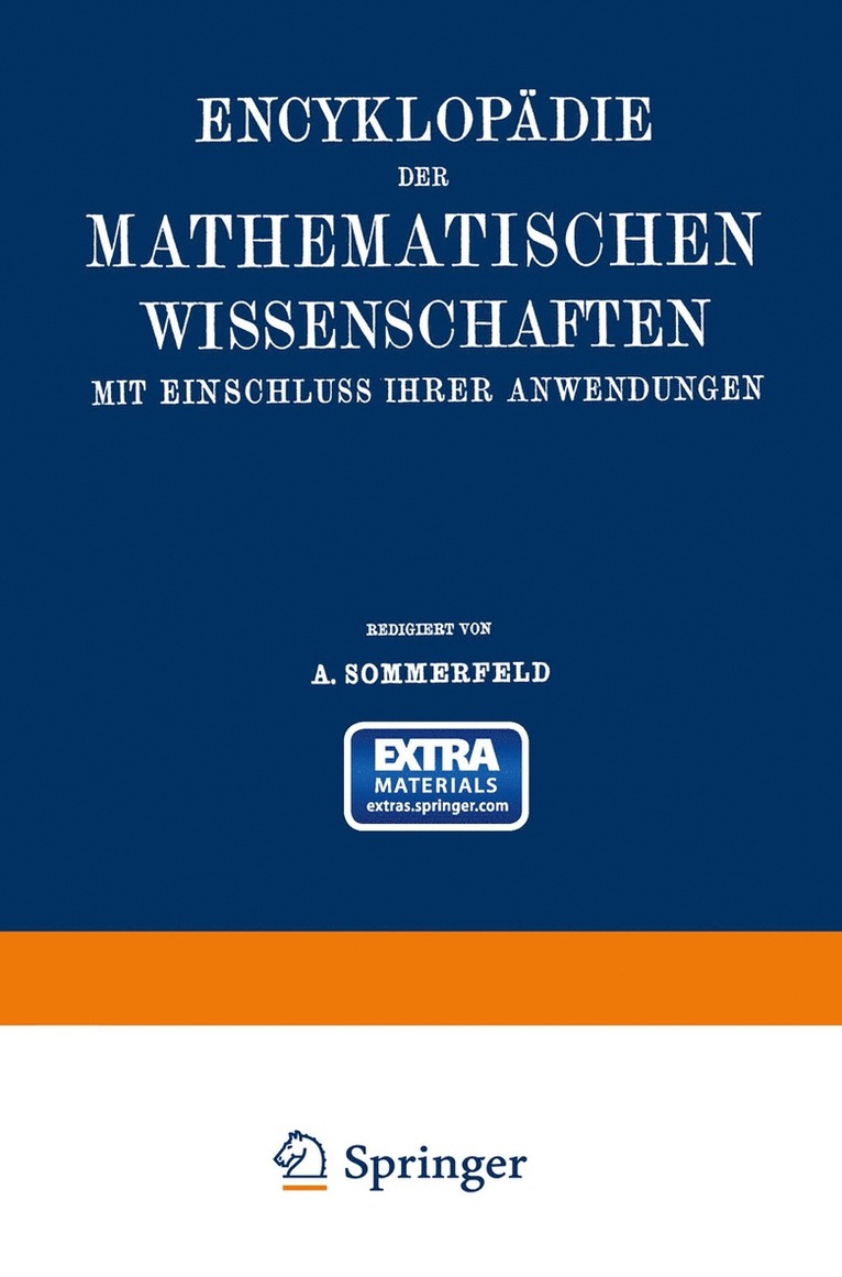 Encyklopädie der mathematischen Wissenschaften mit Einschluss ihrer Anwendungen