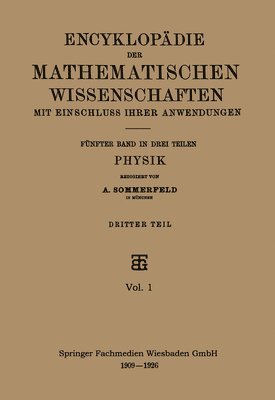 bokomslag Encyklopdie der Mathematischen Wissenschaften mit Einschluss ihrer Anwendungen