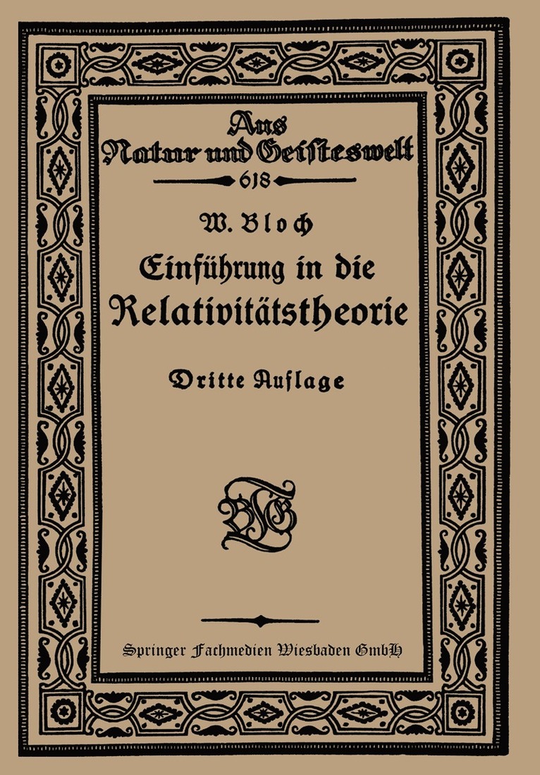 Werner Bloch - Einführung in die Relativitätstheorie, Häftad