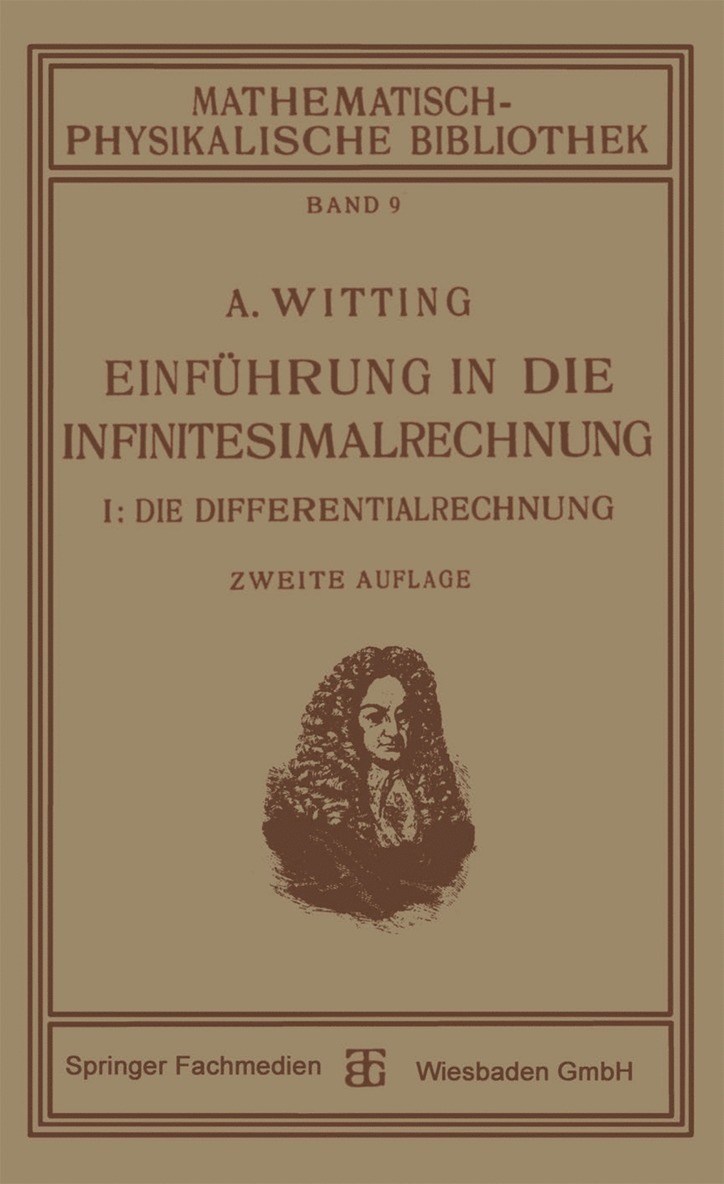 Alexander Witting, Alexander Witting - Einführung in die Infinitesimalrechnung, Häftad