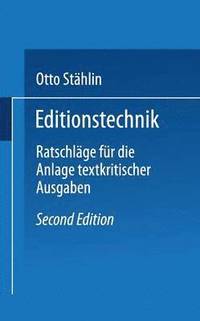 bokomslag Editionstechnik