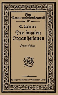 bokomslag Die Sozialen Organisationen