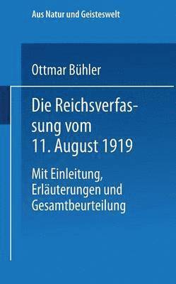 Die Reichsverfassung vom 11. August 1919 1