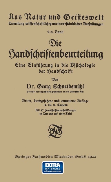 bokomslag Die Handschriftenbeurteilung