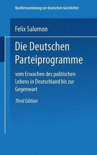 bokomslag Die Deutschen Parteiprogramme