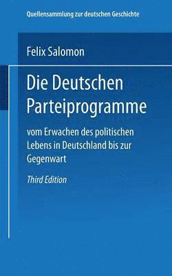 Die Deutschen Parteiprogramme 1