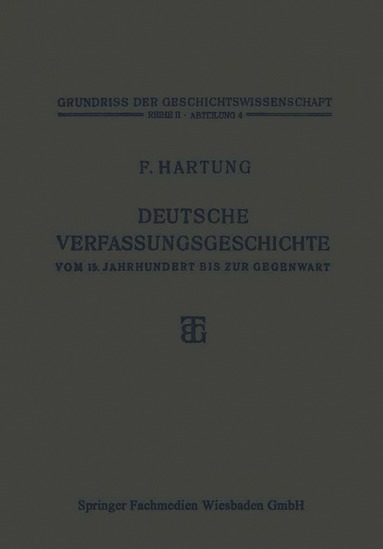 bokomslag Deutsche Verfassungsgeschichte vom 15. Jahrhundert bis zur Gegenwart