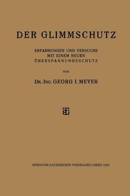 bokomslag Der Glimmschutz