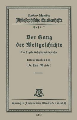 bokomslag Der Gang der Weltgeschichte