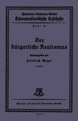 bokomslag Der brgerliche Realismus