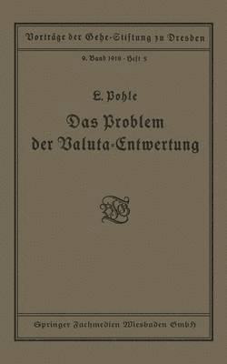 bokomslag Das Problem der Valuta-Entwertung