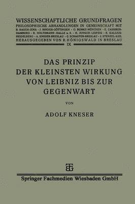 bokomslag Das Prinzip der Kleinsten Wirkung von Leibniz bis zur Gegenwart