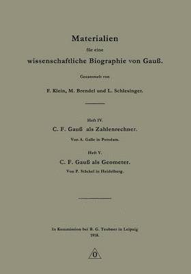 bokomslag Materialien fr eine wissenschaftliche Biographie von Gau