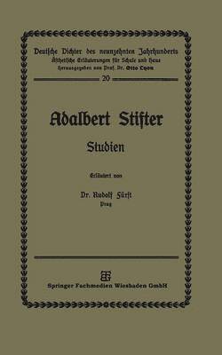 Dr. Rudolf Fürst, Rudolf Fürst, Dr Rudolf Furst - Adalbert Stifter, Häftad