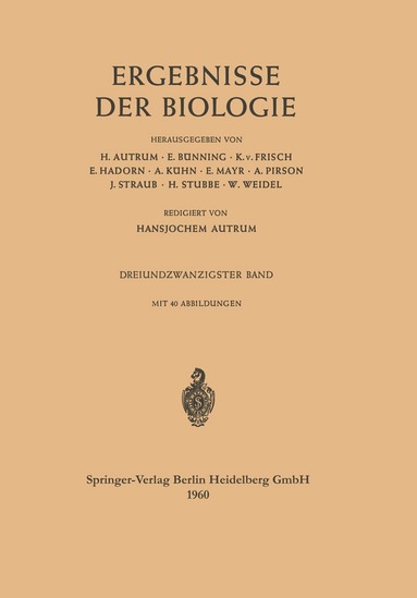 bokomslag Ergebnisse der Biologie