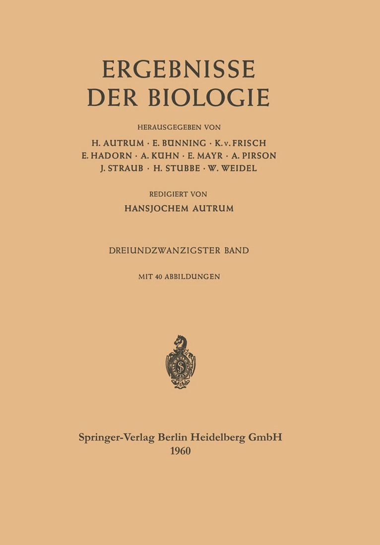 Ergebnisse der Biologie