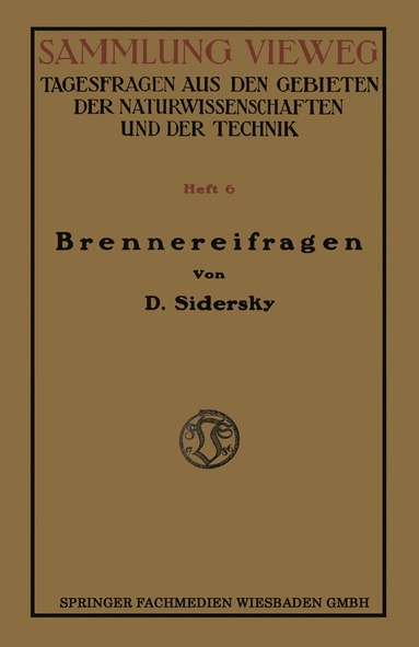 bokomslag Brennereifragen