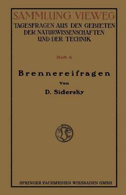 D. Sidersky - Brennereifragen, Häftad