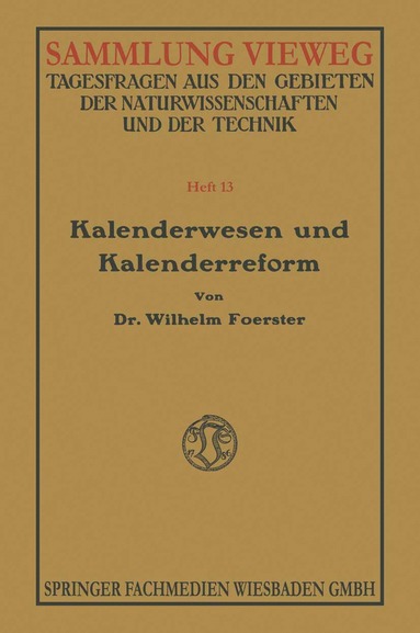 bokomslag Kalenderwesen und Kalenderreform