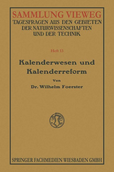 bokomslag Kalenderwesen und Kalenderreform