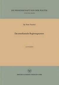 bokomslag Das amerikanische Regierungssystem