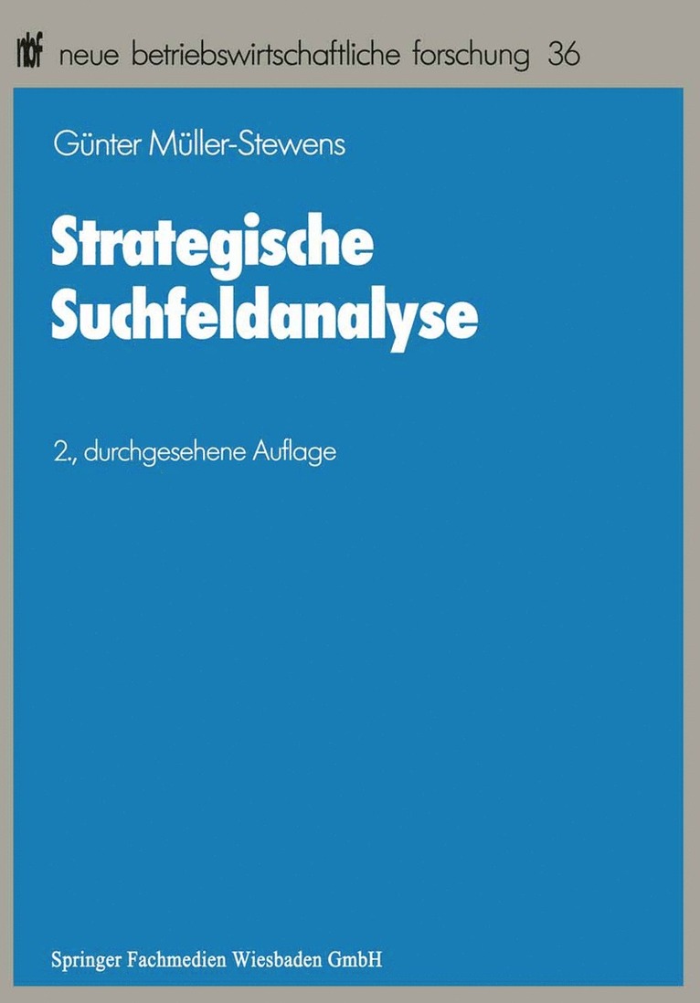 Günter Müller-Stewens, Gunter Muller-Stewens - Strategische Suchfeldanalyse, Häftad