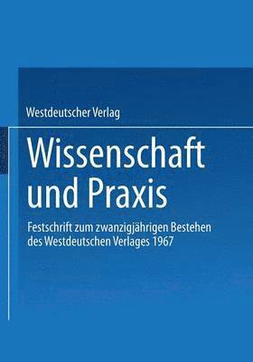 bokomslag Wissenschaft und Praxis