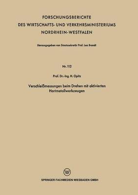 Verschleimessungen beim Drehen mit aktivierten Hartmetallwerkzeugen 1