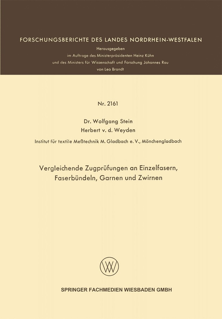 Vergleichende Zugprfungen an Einzelfasern, Faserbndeln, Garnen und Zwirnen 1