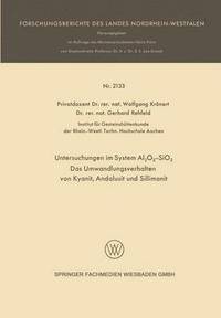 bokomslag Untersuchungen im System Al2O3-SiO2