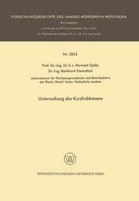 bokomslag Untersuchung des Kurzhubhonens