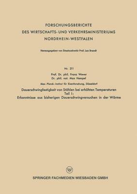 bokomslag Dauerschwingfestigkeit von Sthlen bei erhhten Temperaturen