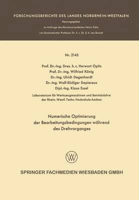 Numerische Optimierung der Bearbeitungsbedingungen während des Drehvorganges