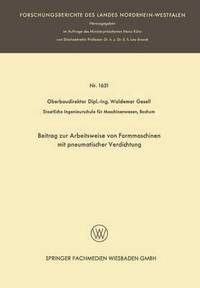 bokomslag Beitrag zur Arbeitsweise von Formmaschinen mit pneumatischer Verdichtung