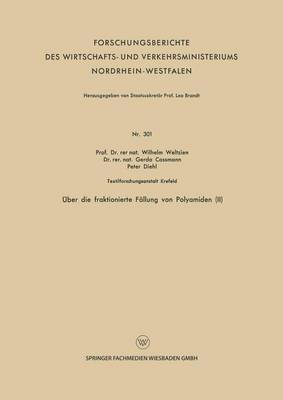 bokomslag Über die fraktionierte Fällung von Polyamiden (II)