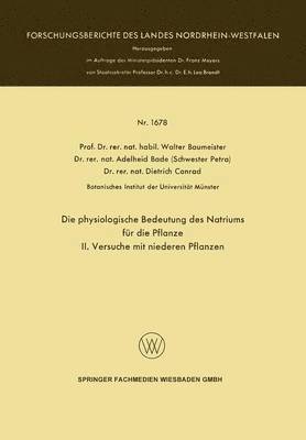 Die physiologische Bedeutung des Natriums fr die Pflanze 1