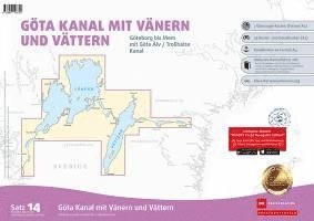 bokomslag Sportbootkarten Satz 14: Göta Kanal mit Vänern und Vättern (Ausgabe 2024/2025)