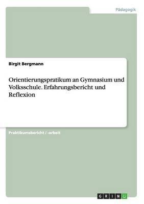 Orientierungspratikum an Gymnasium und Volksschule. Erfahrungsbericht und Reflexion 1