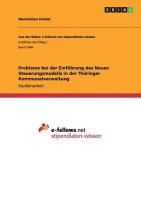 bokomslag Probleme bei der Einfhrung des Neuen Steuerungsmodells in der Thringer Kommunalverwaltung